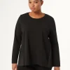 Online Marina Rinaldi Technical-fabric sweatshirt BLACK