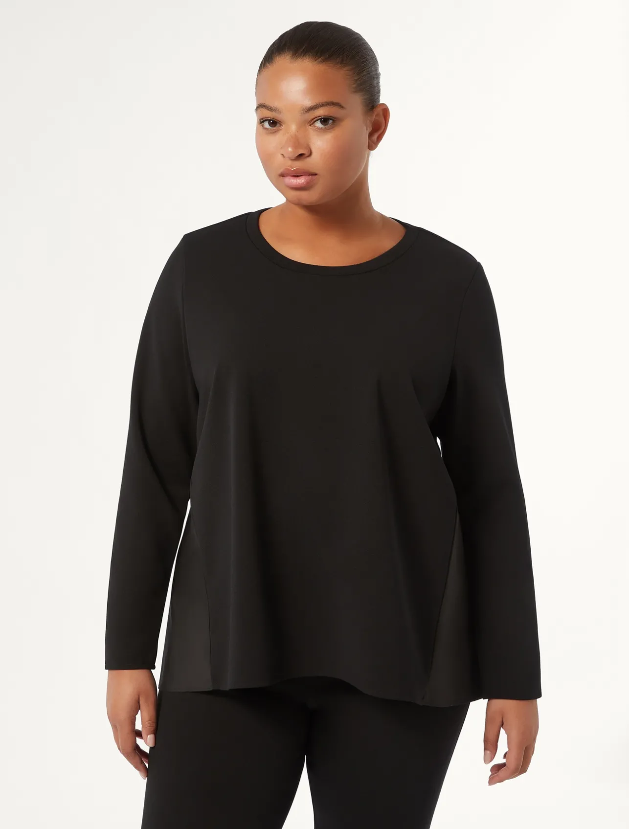 Online Marina Rinaldi Technical-fabric sweatshirt BLACK