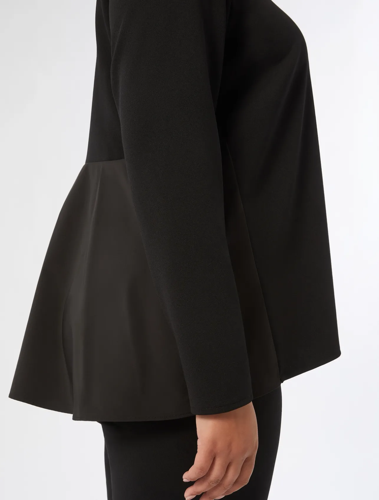 Online Marina Rinaldi Technical-fabric sweatshirt BLACK