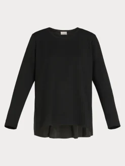 Online Marina Rinaldi Technical-fabric sweatshirt BLACK