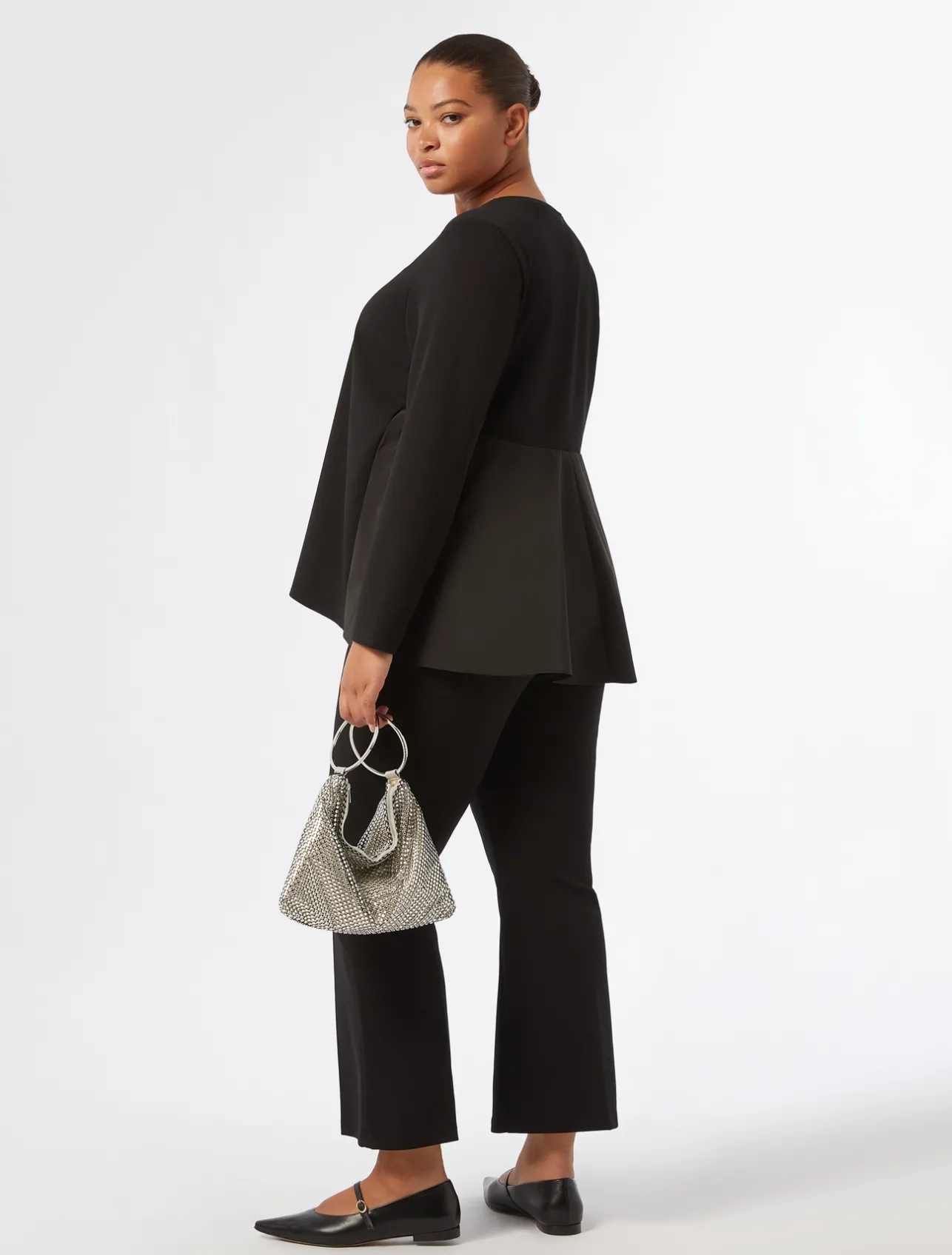 Online Marina Rinaldi Technical-fabric sweatshirt BLACK
