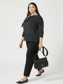 Discount Marina Rinaldi Technical-fabric trousers BLACK