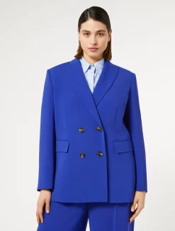 Sale Marina Rinaldi Triacetate cady blazer jacket BLUEPURPLE