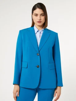 New Marina Rinaldi Triacetate cady blazer jacket TURQUOISE