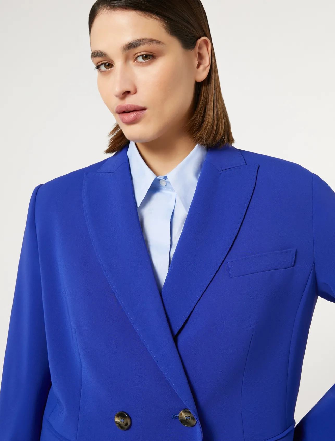 Sale Marina Rinaldi Triacetate cady blazer jacket BLUEPURPLE
