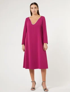 Fashion Marina Rinaldi Triacetate cady dress RASPBERRY