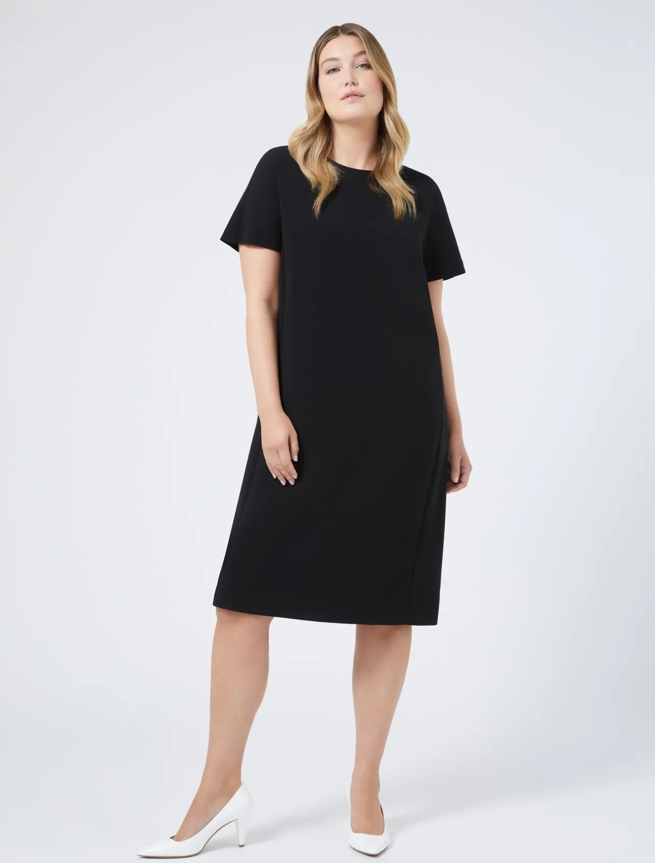 Hot Marina Rinaldi Triacetate cady dress BLACK