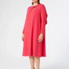 Fashion Marina Rinaldi Triacetate cady dress FUCHSIA