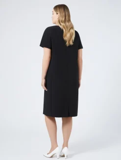 Hot Marina Rinaldi Triacetate cady dress BLACK