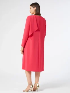 Fashion Marina Rinaldi Triacetate cady dress FUCHSIA