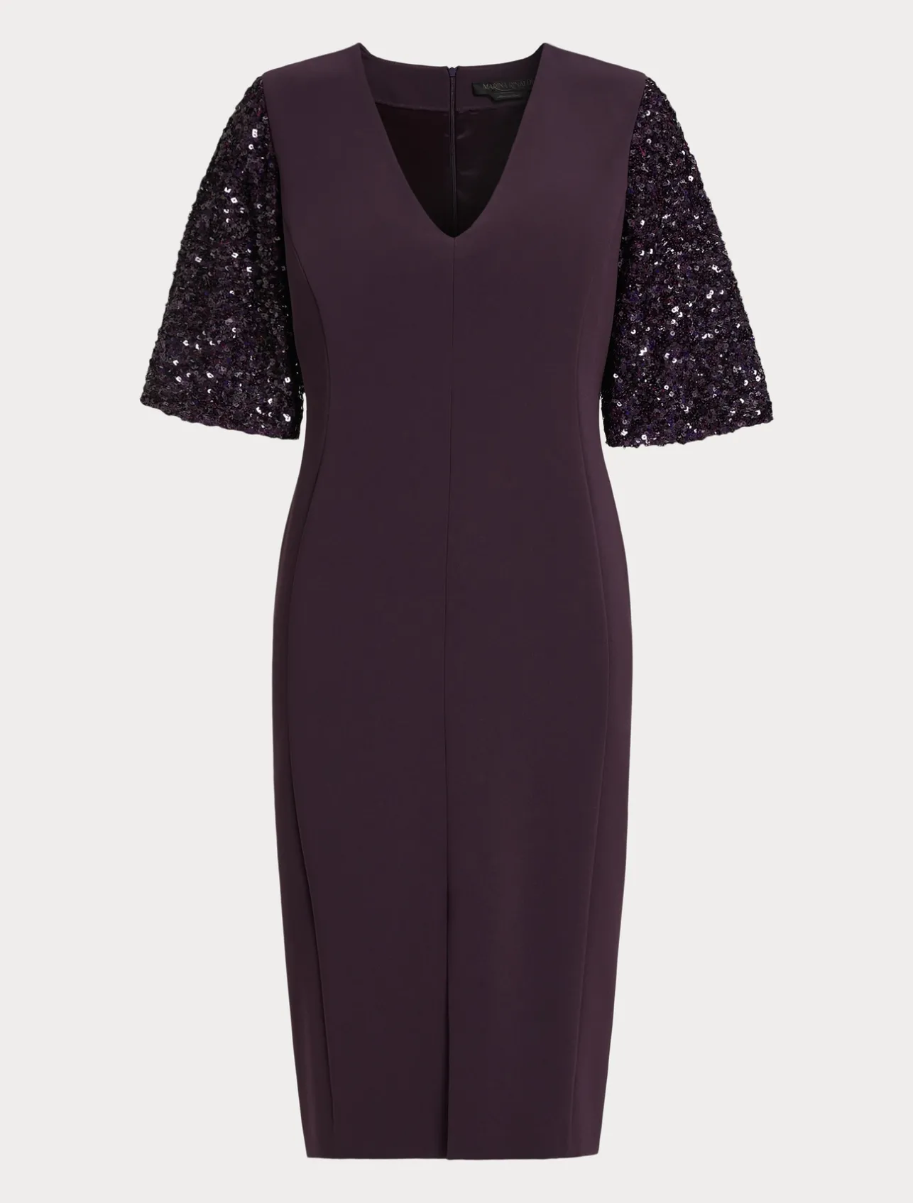 New Marina Rinaldi Triacetate cady dress BORDEAUX