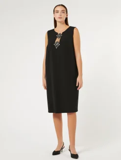 New Marina Rinaldi Triacetate cady dress BLACK