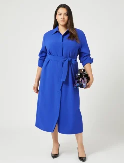 Outlet Marina Rinaldi Triacetate cady dress BLUEPURPLE