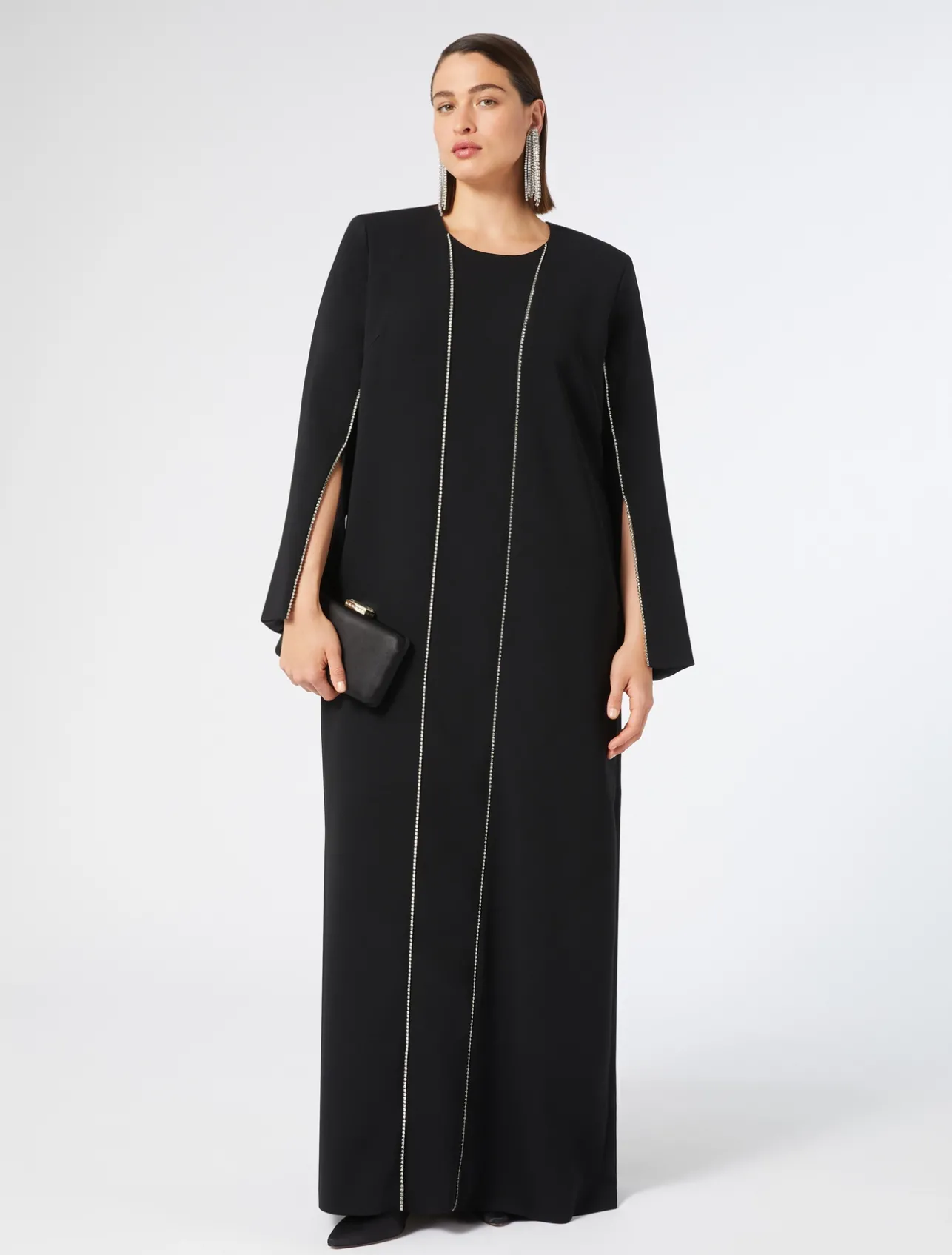 New Marina Rinaldi Triacetate cady dress BLACK