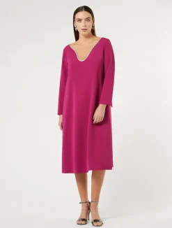 Fashion Marina Rinaldi Triacetate cady dress RASPBERRY