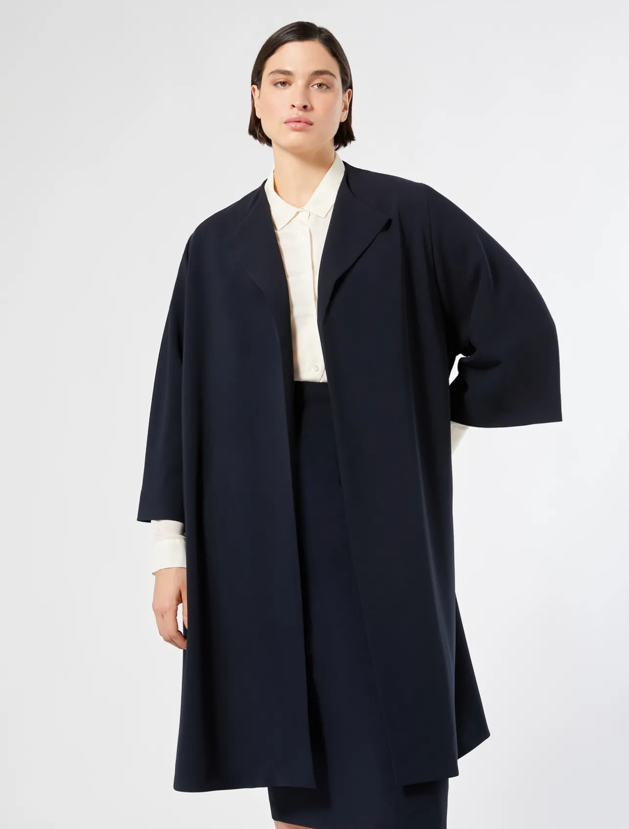 Sale Marina Rinaldi Triacetate cady duster coat MIDNIGHTBLUE