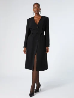 Online Marina Rinaldi Triacetate cady duster coat BLACK