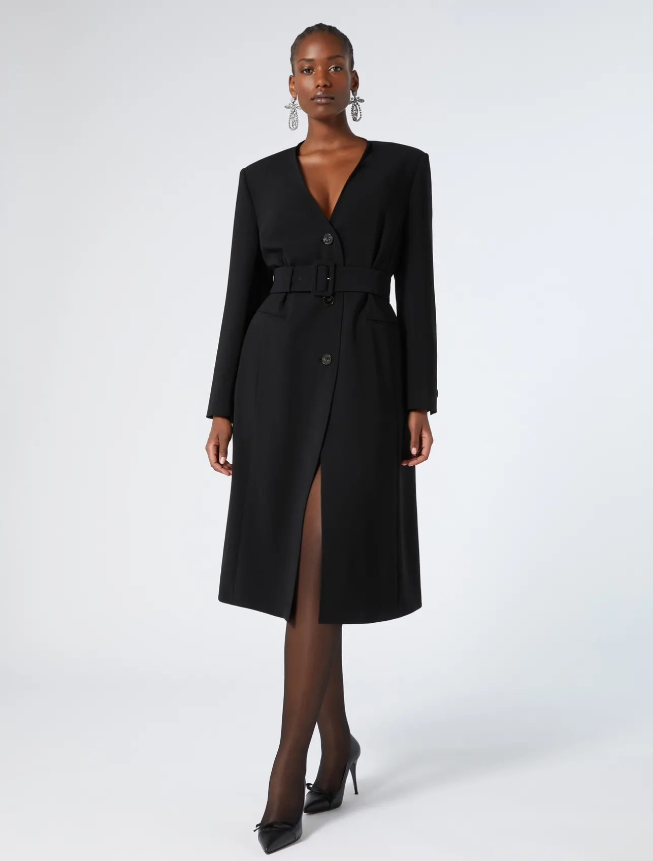Online Marina Rinaldi Triacetate cady duster coat BLACK