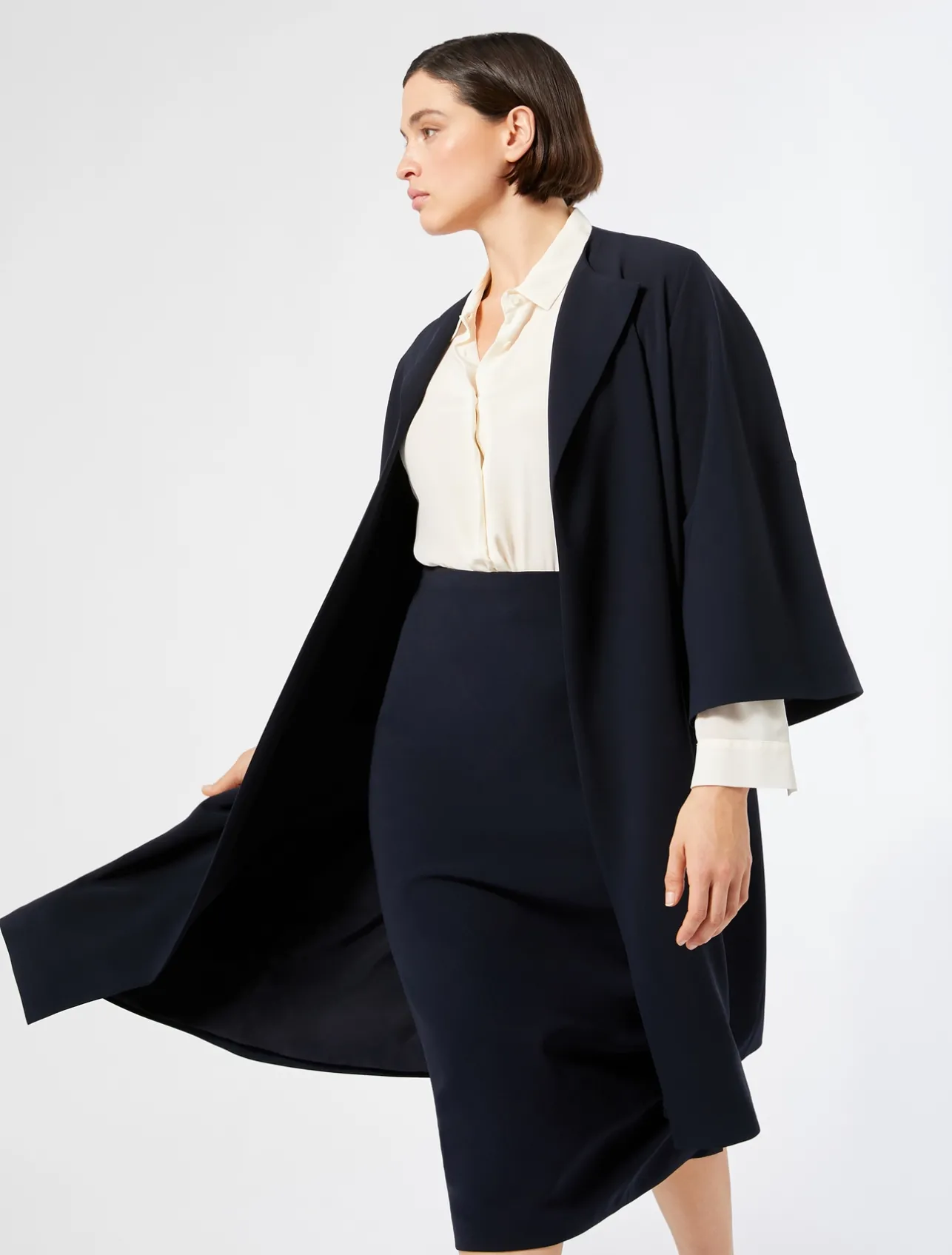 Sale Marina Rinaldi Triacetate cady duster coat MIDNIGHTBLUE