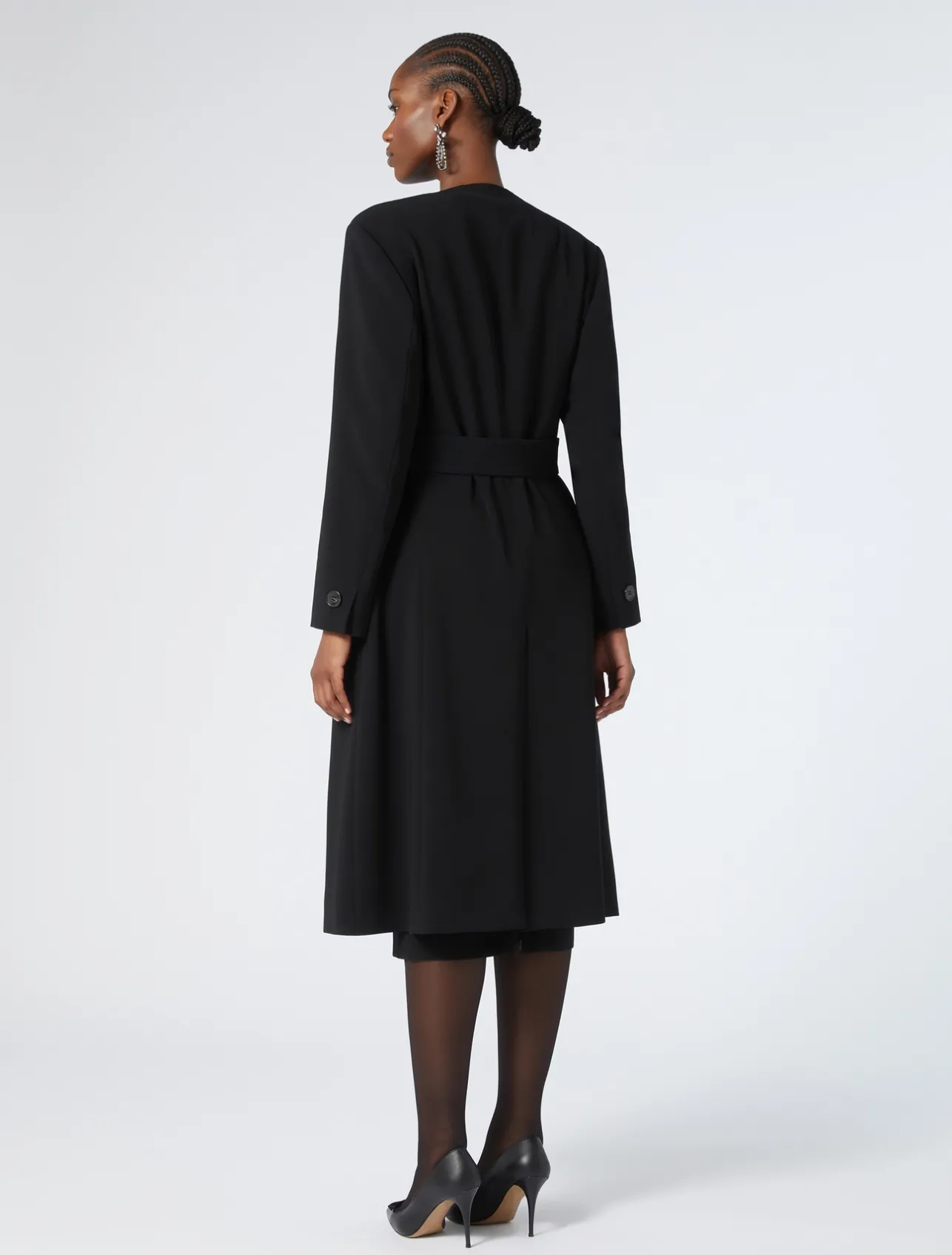 Online Marina Rinaldi Triacetate cady duster coat BLACK