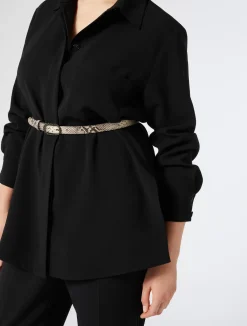 Online Marina Rinaldi Triacetate cady shirt BLACK