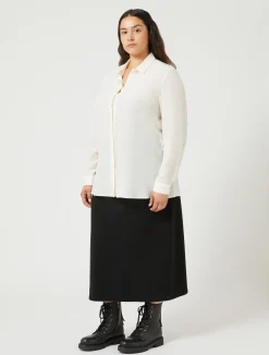 New Marina Rinaldi Triacetate cady skirt BLACK