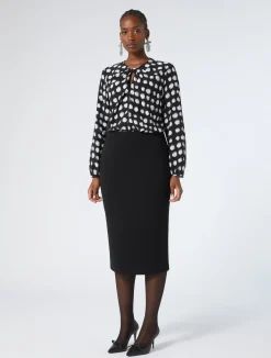 Sale Marina Rinaldi Triacetate cady skirt BLACK
