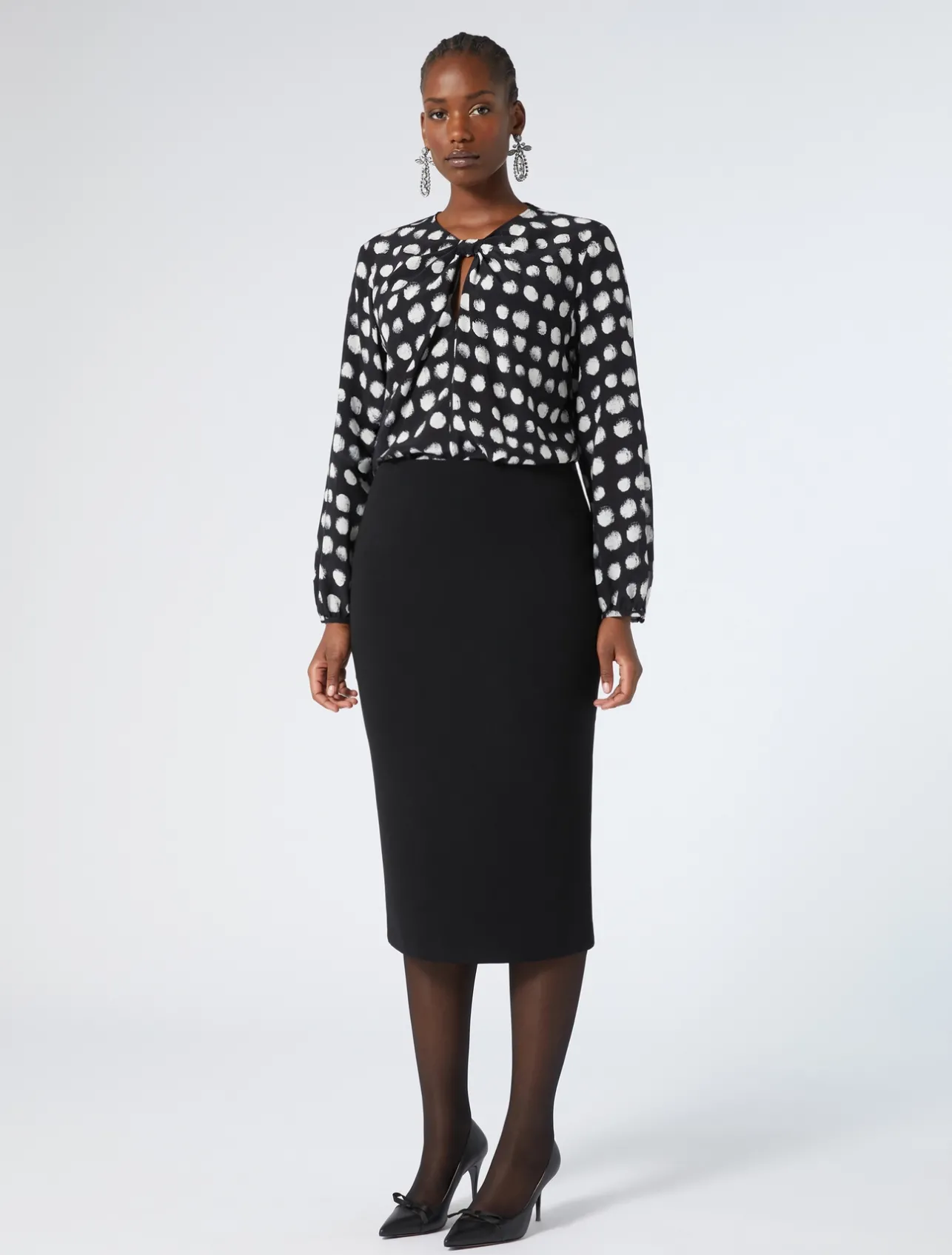Sale Marina Rinaldi Triacetate cady skirt BLACK