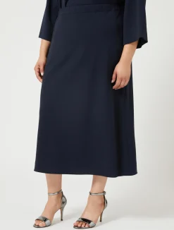 Fashion Marina Rinaldi Triacetate cady skirt MIDNIGHTBLUE