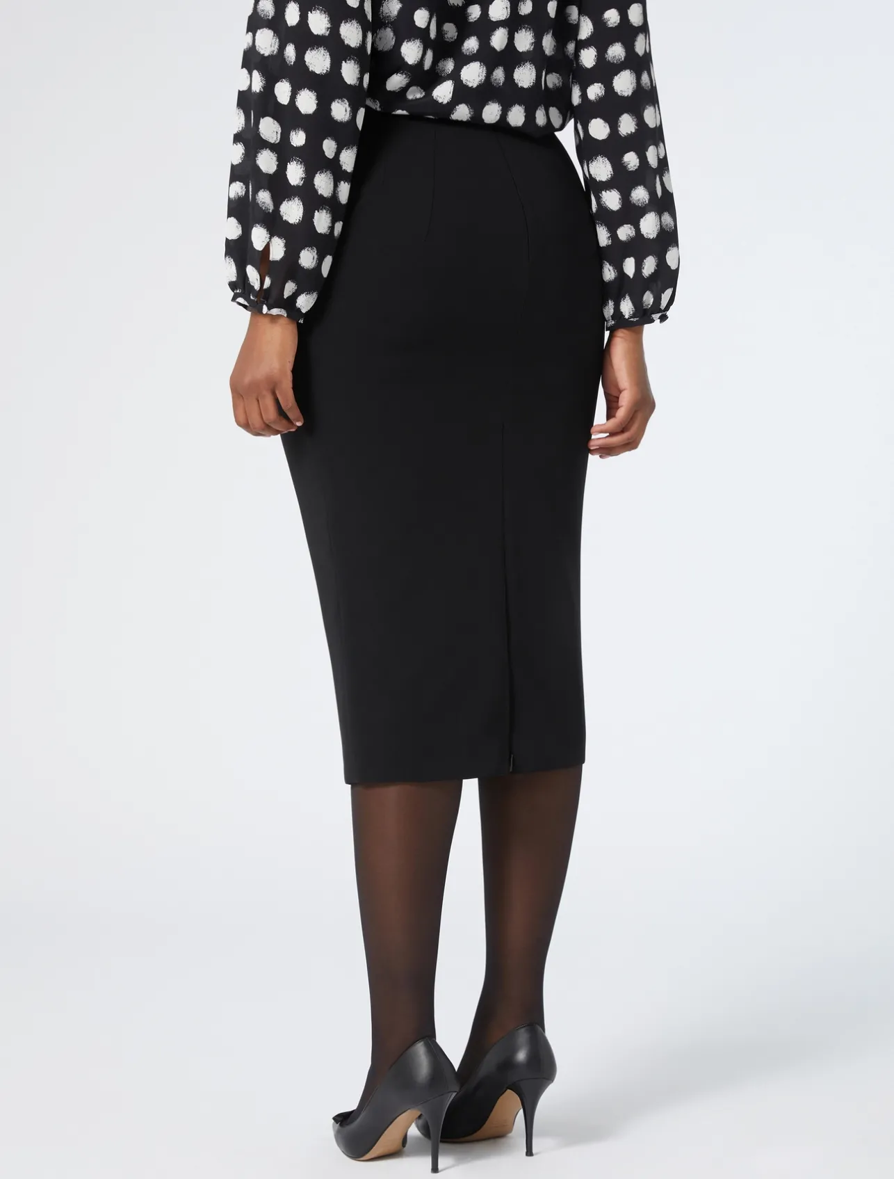Sale Marina Rinaldi Triacetate cady skirt BLACK