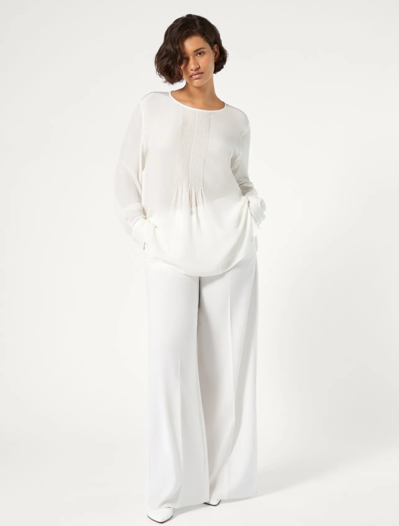 Hot Marina Rinaldi Triacetate cady trousers WHITE