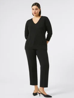 Clearance Marina Rinaldi Triacetate cady trousers BLACK