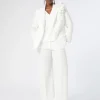 Fashion Marina Rinaldi Triacetate cady trousers WHITE