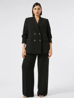 Sale Marina Rinaldi Triacetate cady trousers BLACK