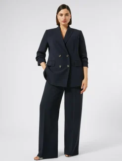 Outlet Marina Rinaldi Triacetate cady trousers MIDNIGHTBLUE