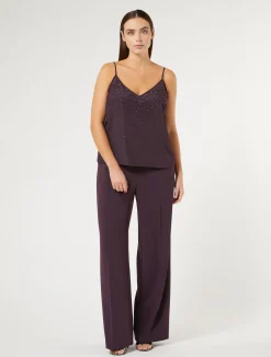 Best Marina Rinaldi Triacetate cady trousers BORDEAUX