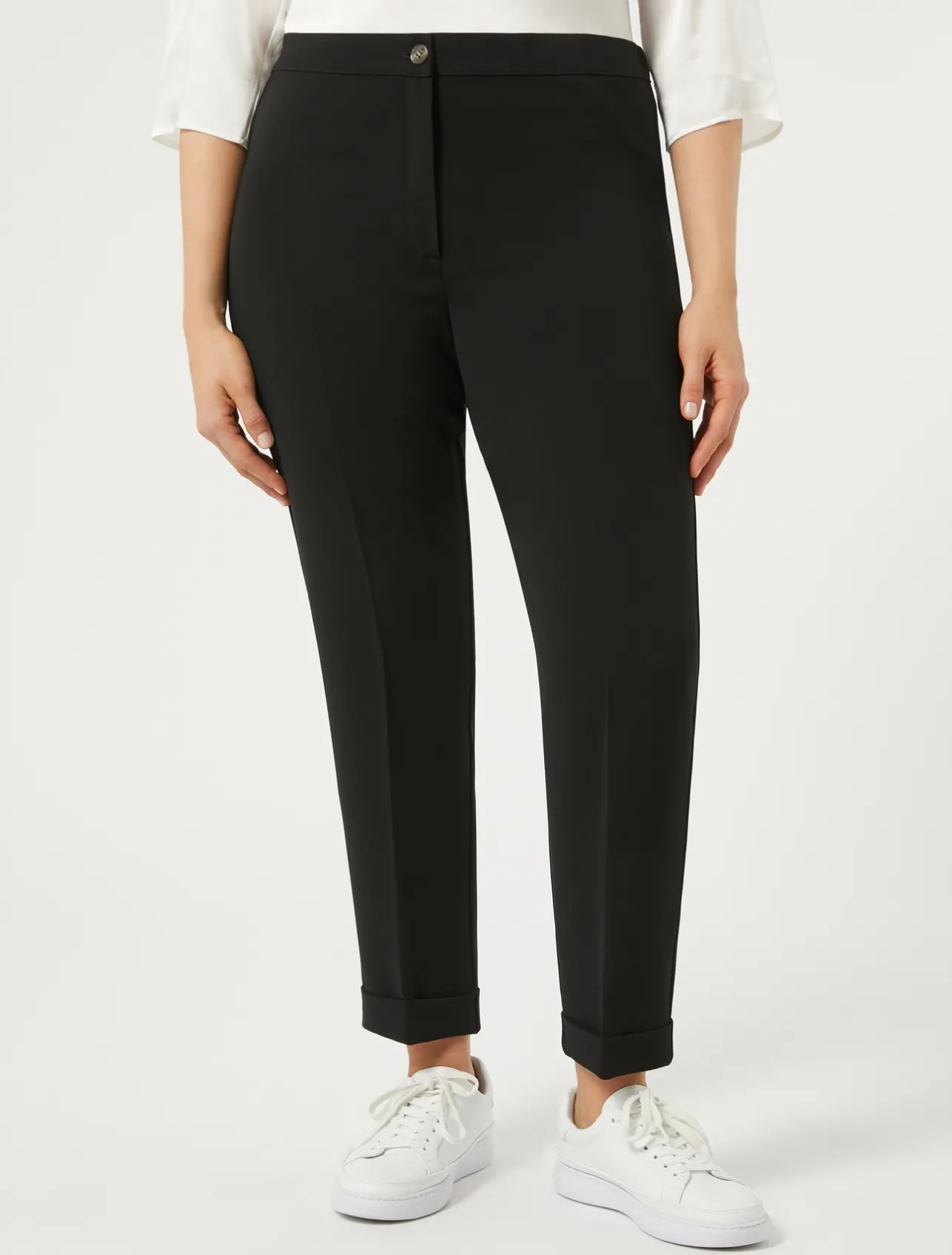 Clearance Marina Rinaldi Triacetate cady trousers BLACK