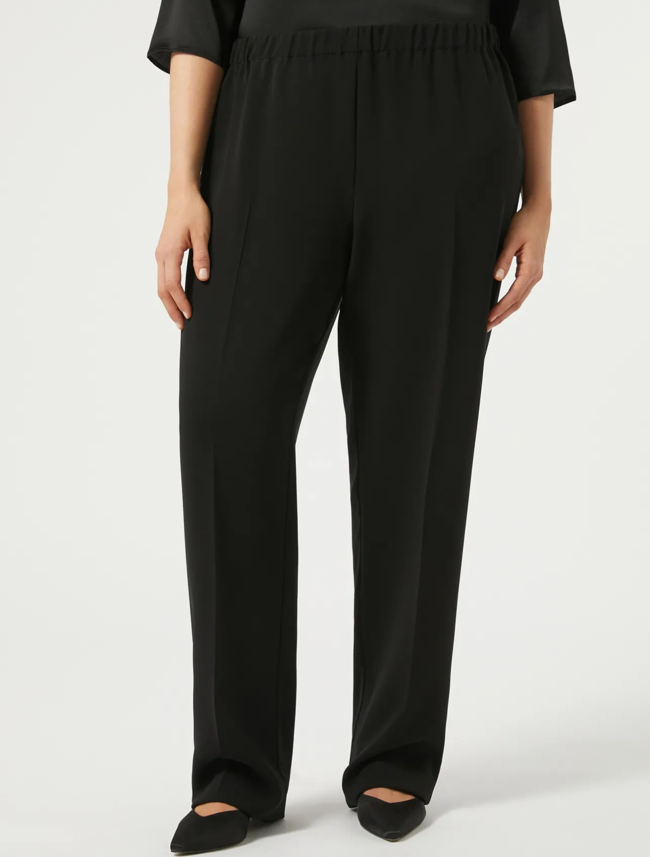 Discount Marina Rinaldi Triacetate cady trousers BLACK
