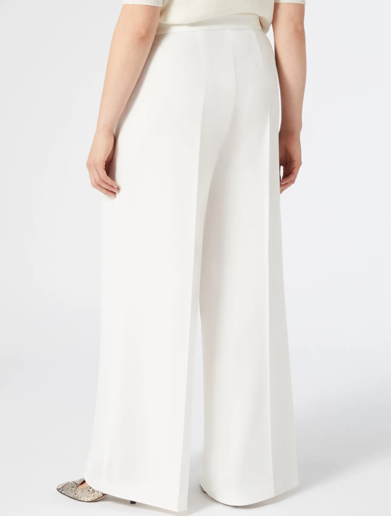Online Marina Rinaldi Triacetate cady trousers WHITE