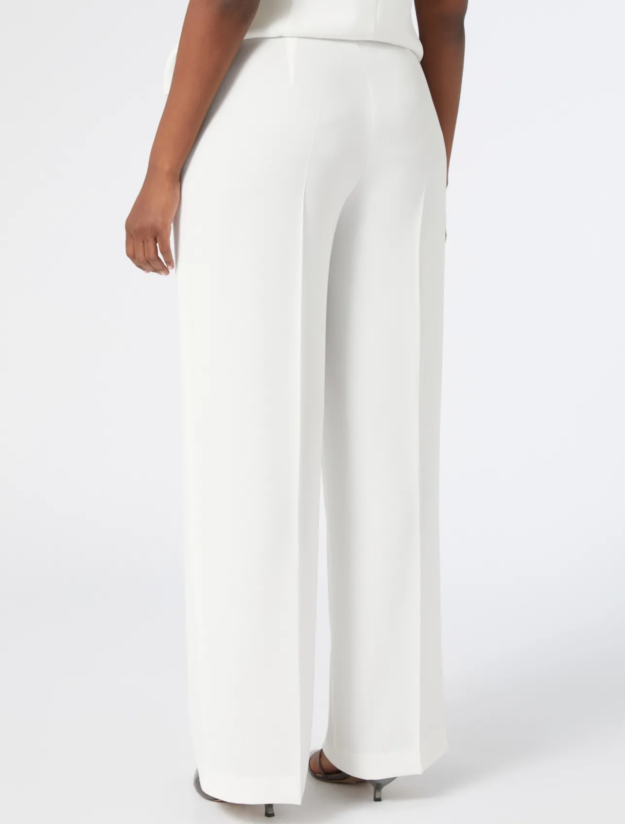 Fashion Marina Rinaldi Triacetate cady trousers WHITE