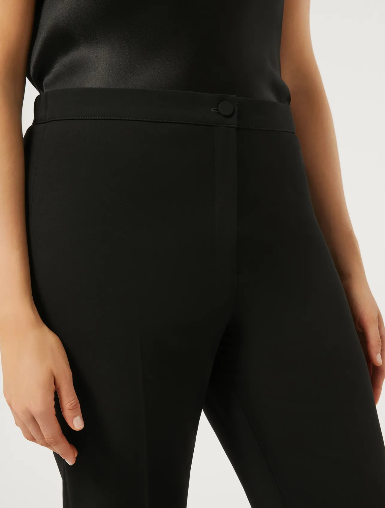 New Marina Rinaldi Triacetate cady trousers BLACK