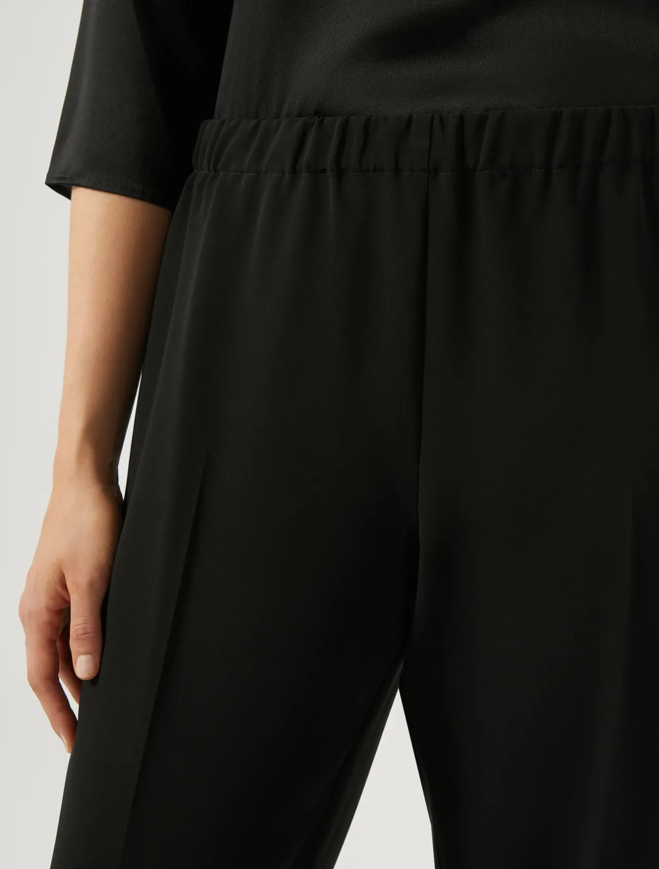 Discount Marina Rinaldi Triacetate cady trousers BLACK