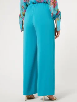 Clearance Marina Rinaldi Triacetate cady trousers TURQUOISE