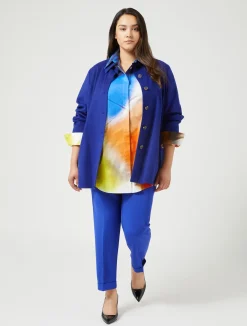 Online Marina Rinaldi Triacetate cady trousers BLUEPURPLE