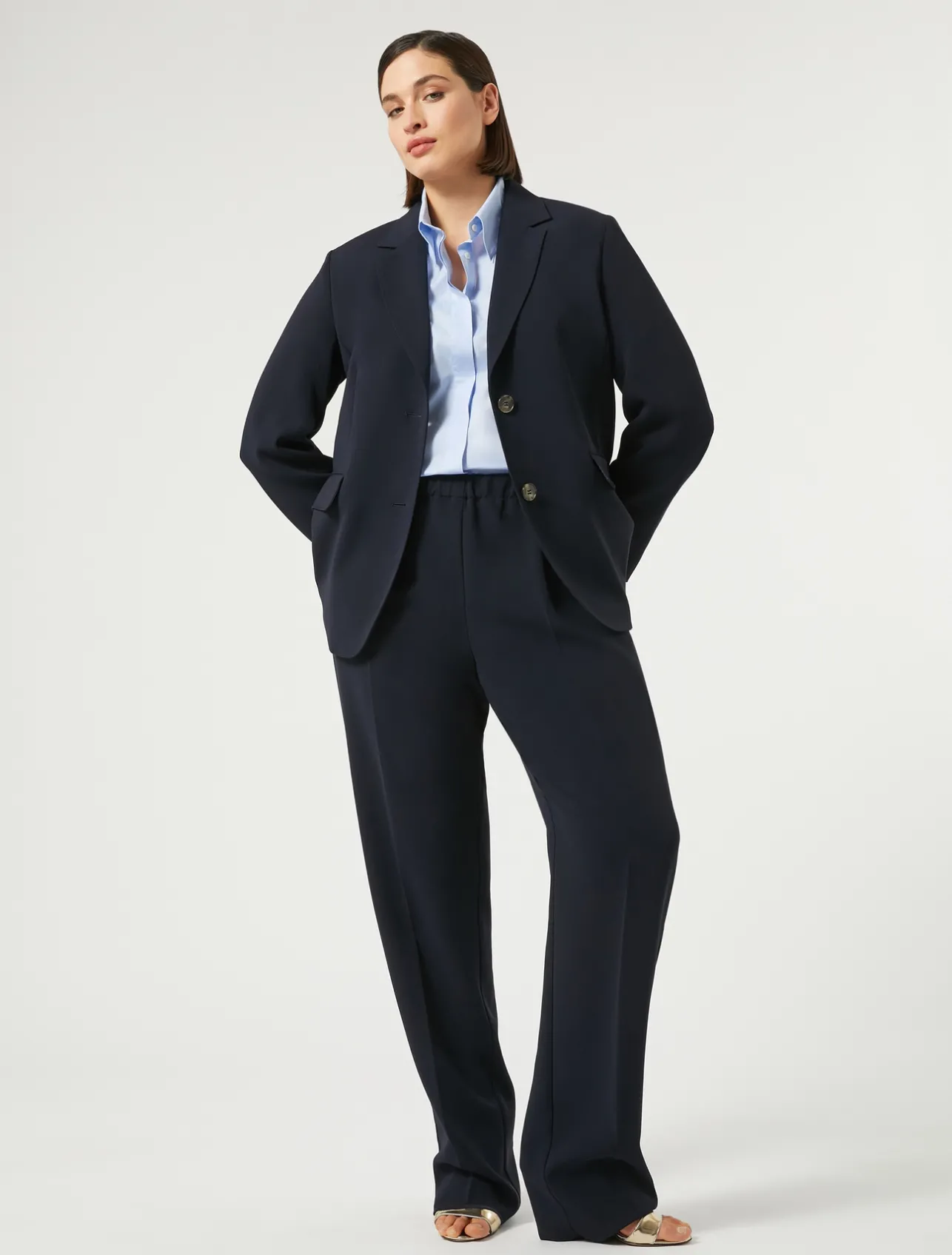 Hot Marina Rinaldi Triacetate cady trousers MIDNIGHTBLUE