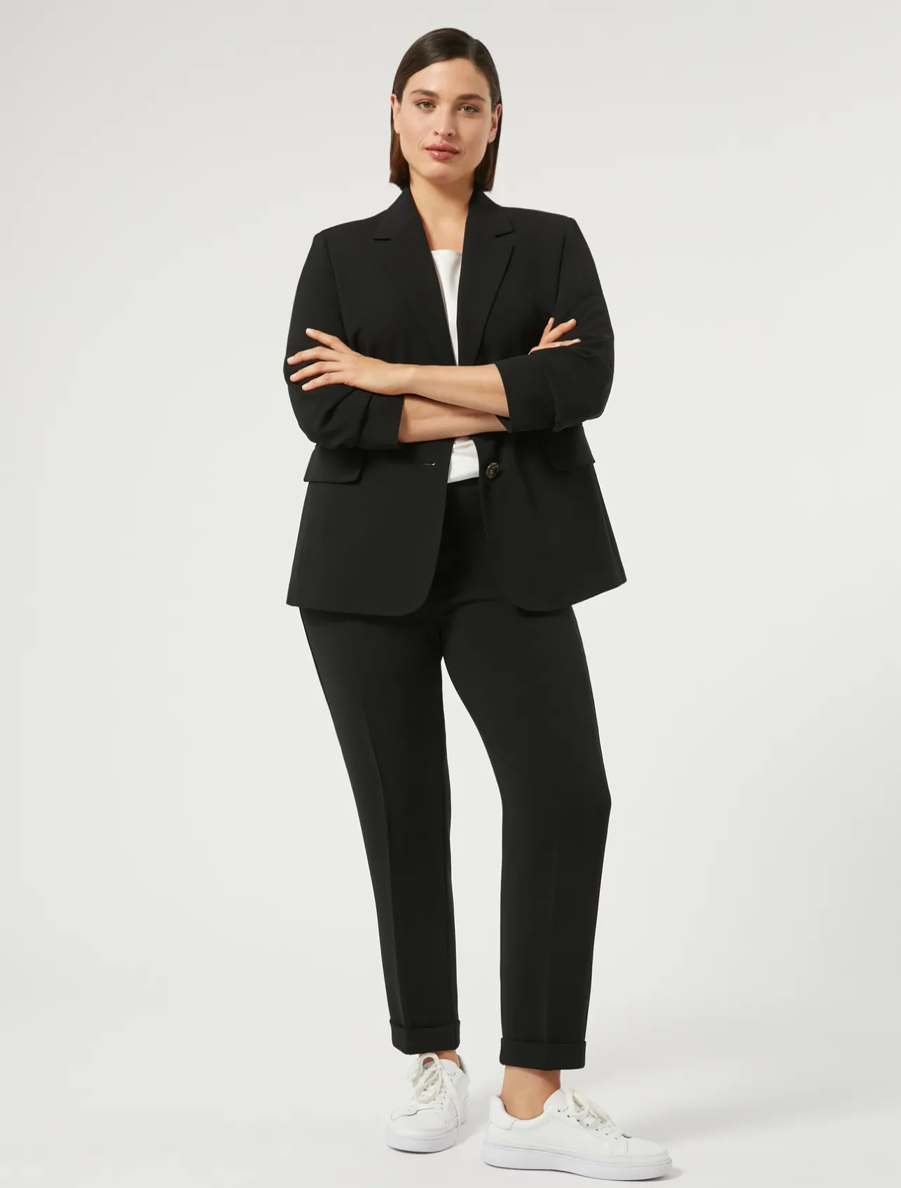 Clearance Marina Rinaldi Triacetate cady trousers BLACK