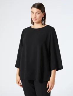 Fashion Marina Rinaldi Triacetate cady tunic BLACK