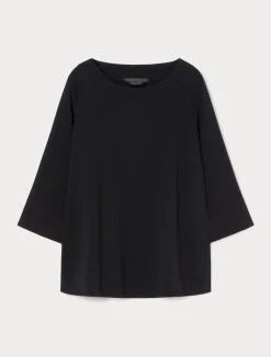 Fashion Marina Rinaldi Triacetate cady tunic BLACK