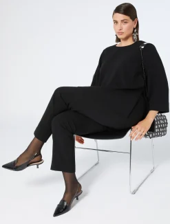 Fashion Marina Rinaldi Triacetate cady tunic BLACK