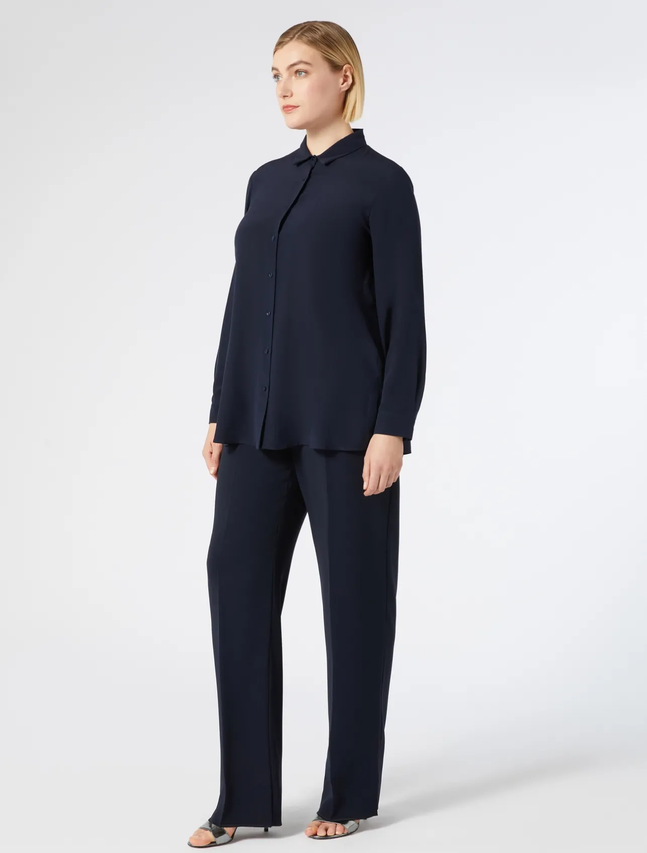 New Marina Rinaldi Triacetate cigarette trousers MIDNIGHTBLUE